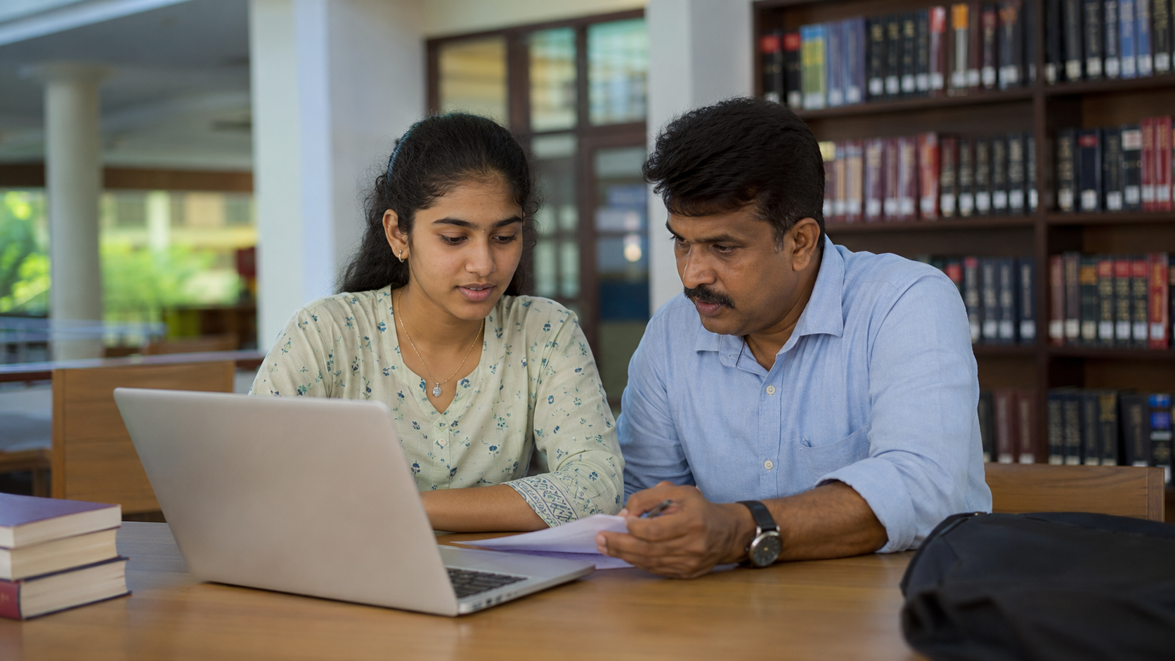 Kerala law admission aspirant reviewing Integrated Five Year LLB college and course options with an adviser